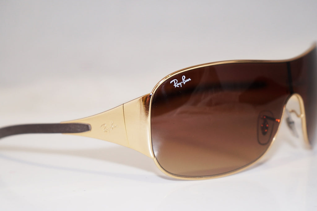 RAY-BAN Mens Designer Sunglasses Gold Shield RB 3321 043/13 16765