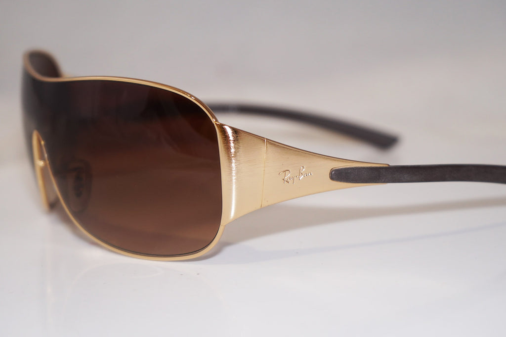 RAY-BAN Mens Designer Sunglasses Gold Shield RB 3321 043/13 16765