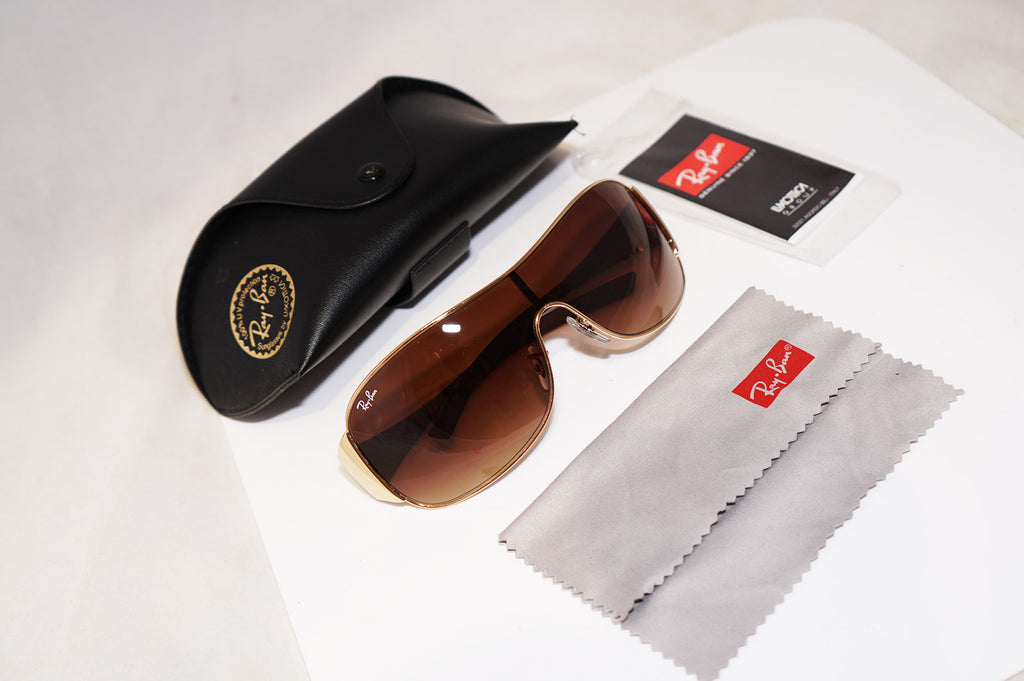 RAY-BAN Mens Designer Sunglasses Gold Shield RB 3321 043/13 16765