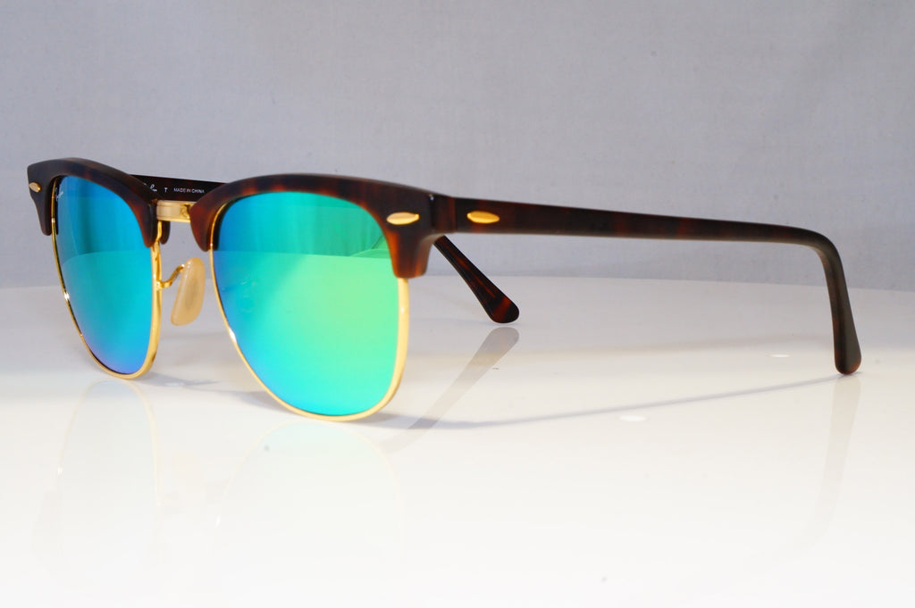 RAY-BAN Mens Womens Mirror Sunglasses Clubmaster GREEN RB 3016 1145/19 21171