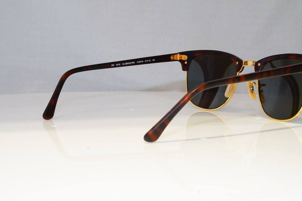 RAY-BAN Mens Womens Mirror Sunglasses Clubmaster GREEN RB 3016 1145/19 21171