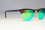 RAY-BAN Mens Womens Mirror Sunglasses Clubmaster GREEN RB 3016 1145/19 21171