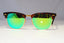 RAY-BAN Mens Womens Mirror Sunglasses Clubmaster GREEN RB 3016 1145/19 21171