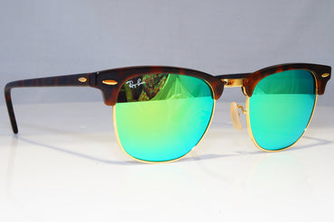 RAY-BAN Mens Womens Mirror Sunglasses Clubmaster GREEN RB 3016 1145/19 21171