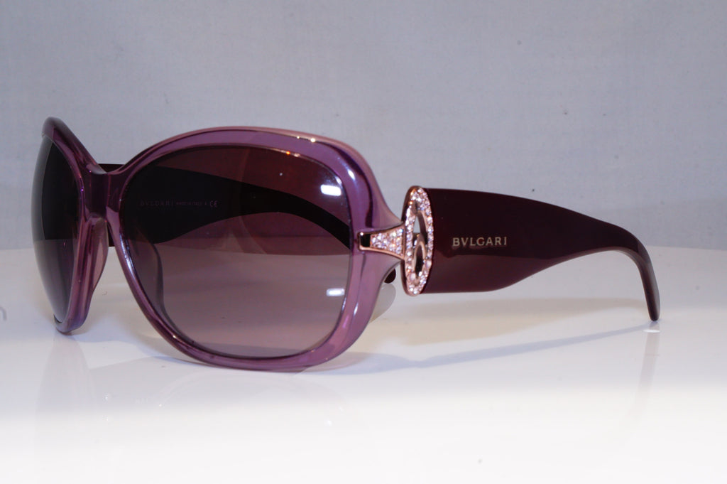 BVLGARI Womens Diamante Designer Sunglasses Purple Butterfly 8044 5110/8H 19911