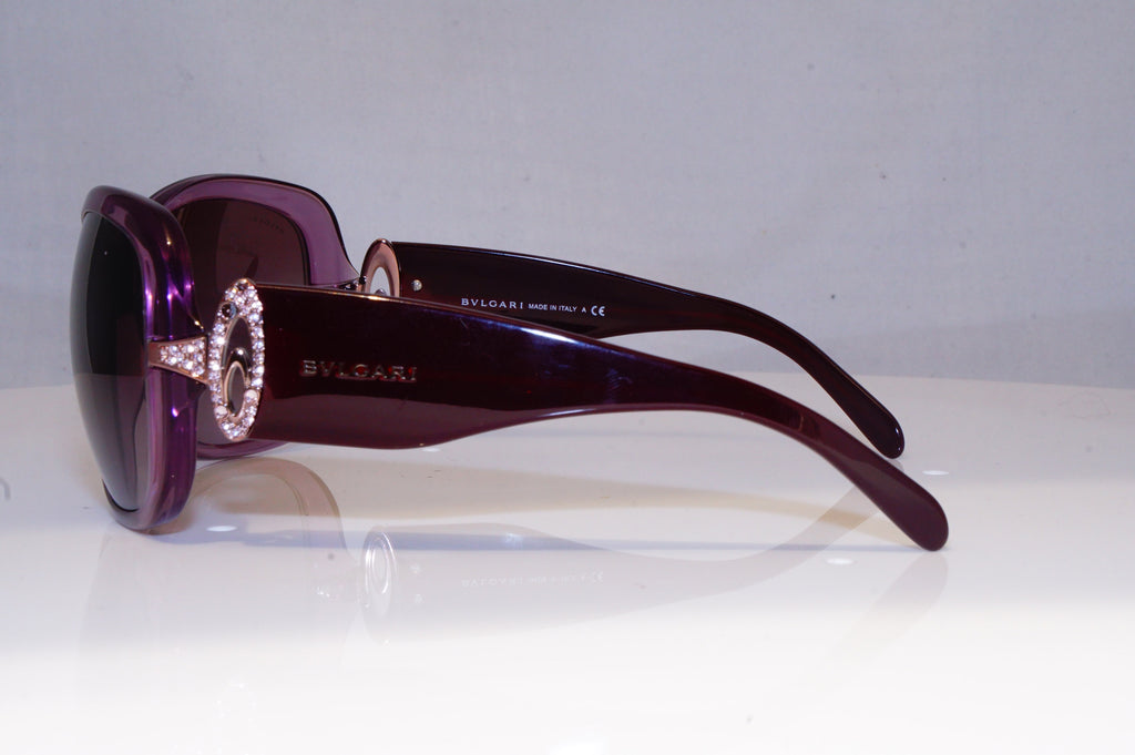 BVLGARI Womens Diamante Designer Sunglasses Purple Butterfly 8044 5110/8H 19911