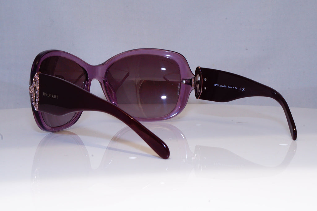 BVLGARI Womens Diamante Designer Sunglasses Purple Butterfly 8044 5110/8H 19911