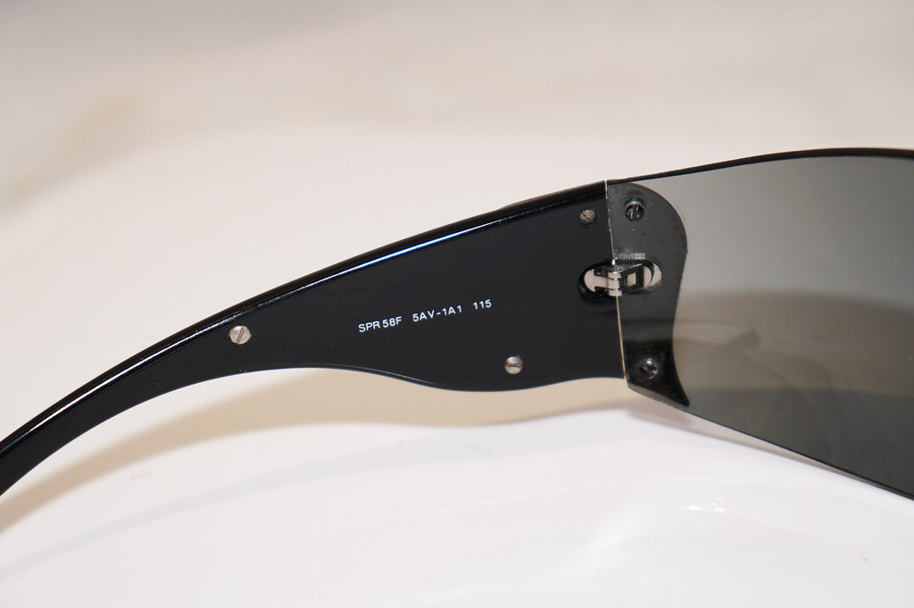 PRADA Womens Designer Sunglasses Black Shield SPR 58F 5AV-1A1 16949