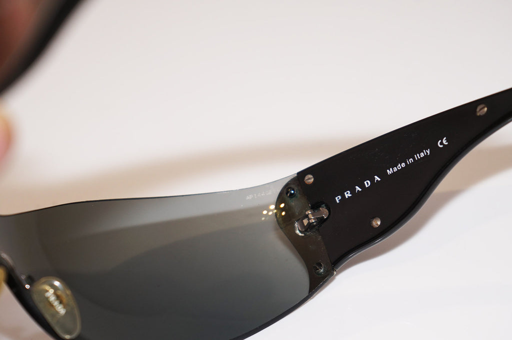 PRADA Womens Designer Sunglasses Black Shield SPR 58F 5AV-1A1 16949