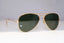 RAY-BAN Mens Mirror Designer Sunglasses Gold Aviator GREEN RB 3025 112/19 18367