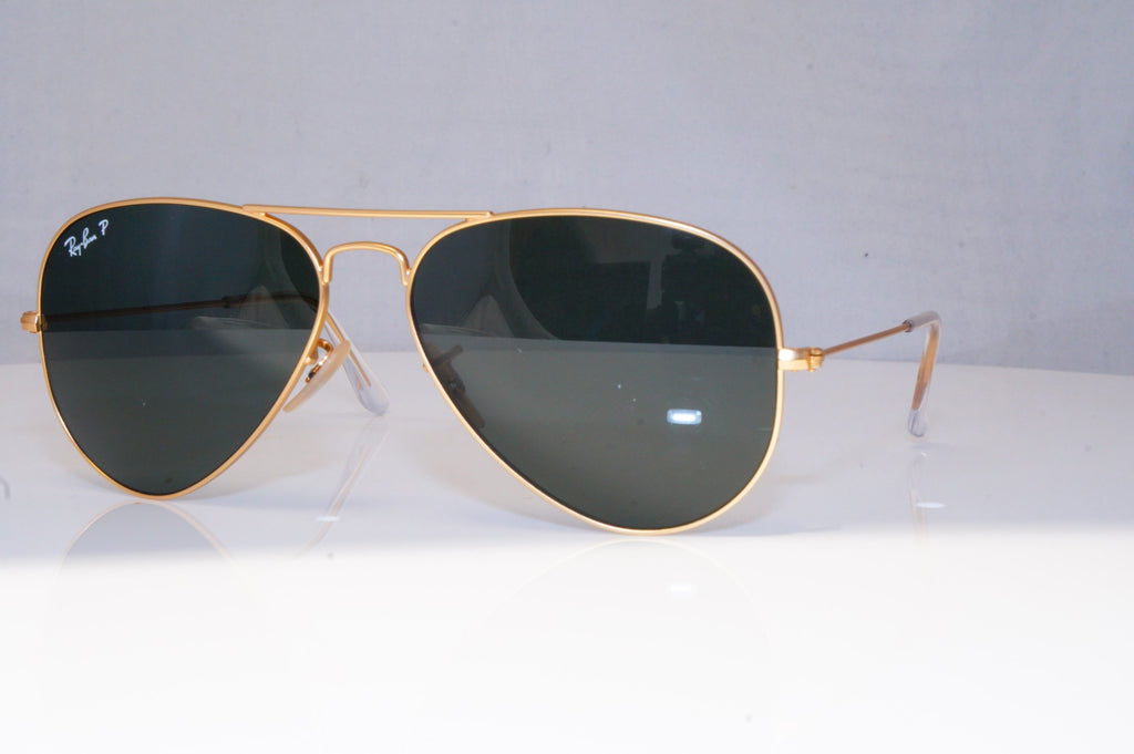 RAY-BAN Mens Polarized Designer Sunglasses Gold Aviator RB 3025 112/P9 18305