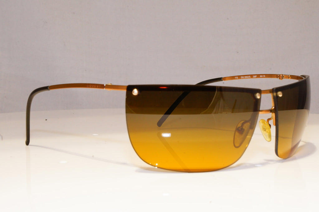 GUCCI Mens Vintage 1990 Designer Sunglasses Gold Wrap GG 2652 S8P 19895