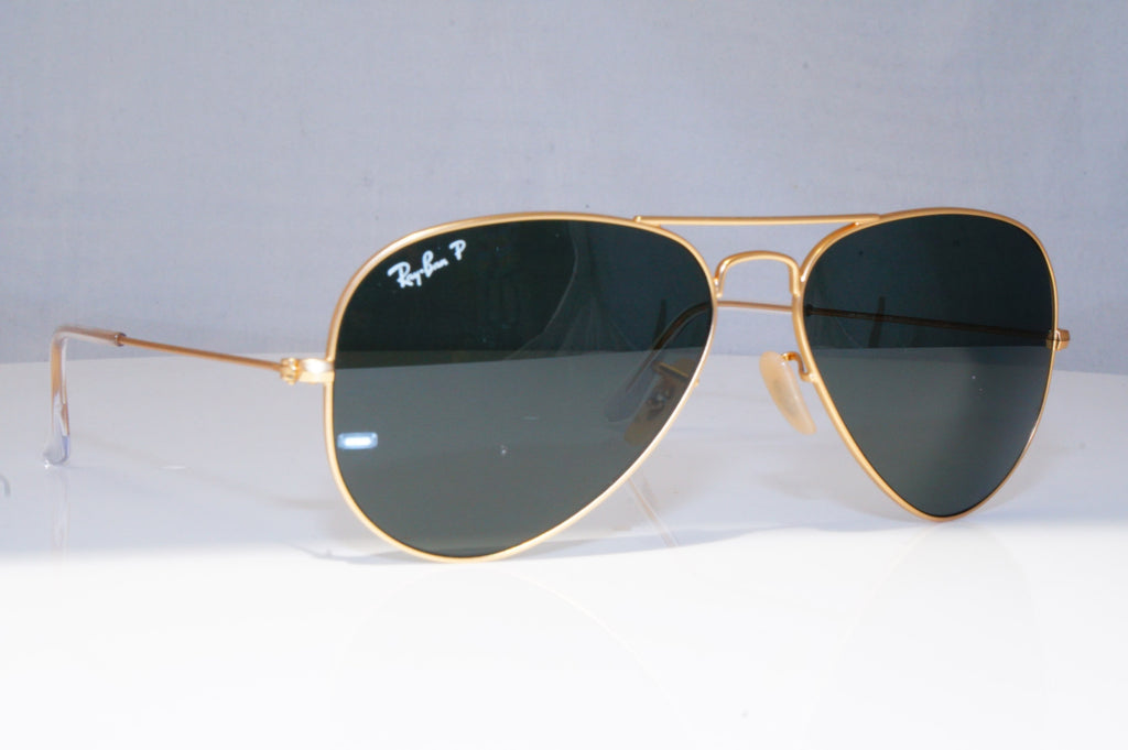 RAY-BAN Mens Polarized Designer Sunglasses Gold Aviator RB 3025 112/P9 18305