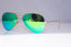RAY-BAN Mens Polarized Mirror Designer Sunglasses Aviator GREEN RB 3025 18260