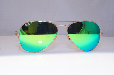 RAY-BAN Mens Polarized Mirror Designer Sunglasses Aviator GREEN RB 3025 18260