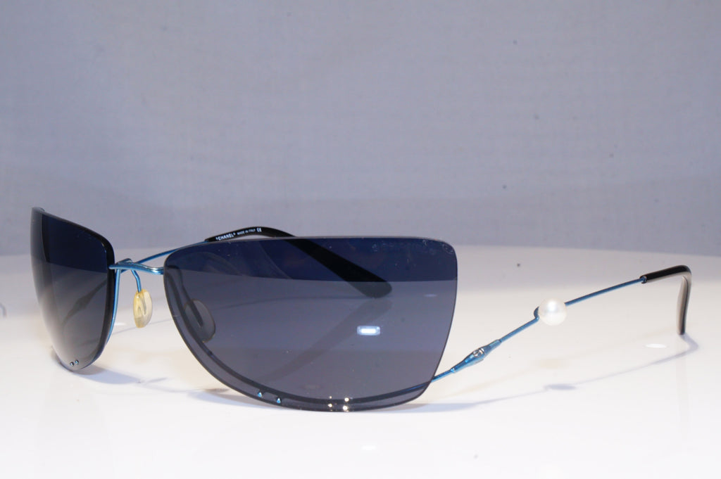 CHANEL Mens Womens Designer Sunglasses Blue Rimless PEARL 4053 232/87 19896