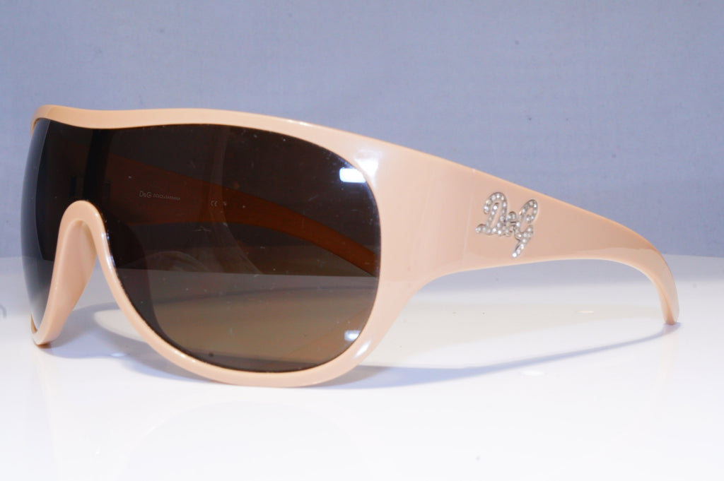 DOLCE & GABBANA Womens Diamante Designer Sunglasses Shield D&G 8036 791/73 19902
