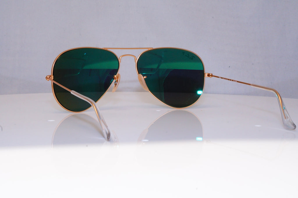 RAY-BAN Mens Polarized Mirror Designer Sunglasses Aviator GREEN RB 3025 18262