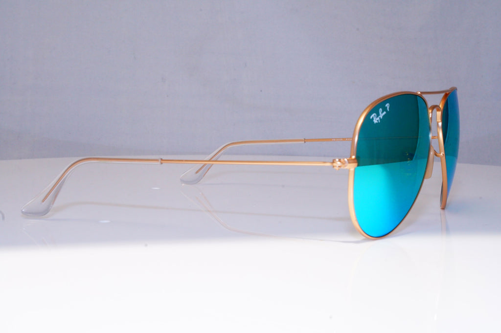 RAY-BAN Mens Polarized Mirror Designer Sunglasses Aviator GREEN RB 3025 18262