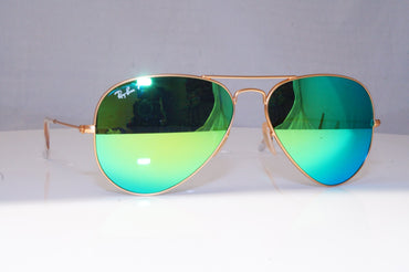 RAY-BAN Mens Polarized Mirror Designer Sunglasses Aviator GREEN RB 3025 18262
