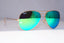 RAY-BAN Mens Mirror Designer Sunglasses Gold Aviator GREEN 62MM RB 3025 18298