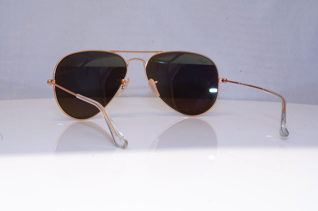RAY-BAN Mens Mirror Designer Sunglasses Gold Aviator GREEN RB 3025 112/19 18367