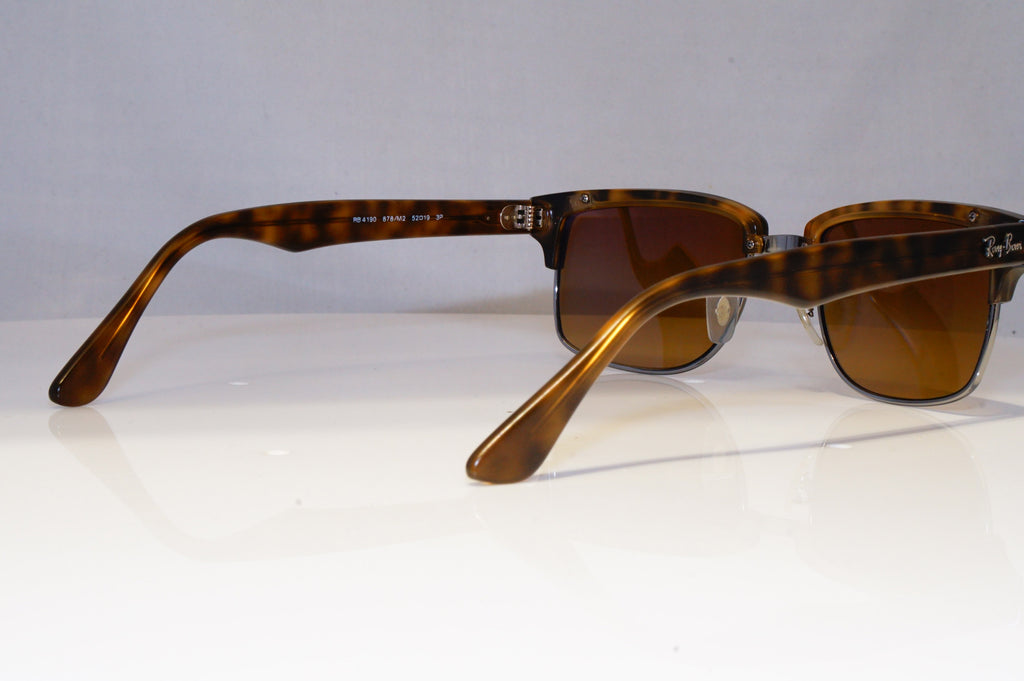 RAY-BAN Mens Polarized Designer Sunglasses Brown Rectangle RB 4190 878/M2 21162
