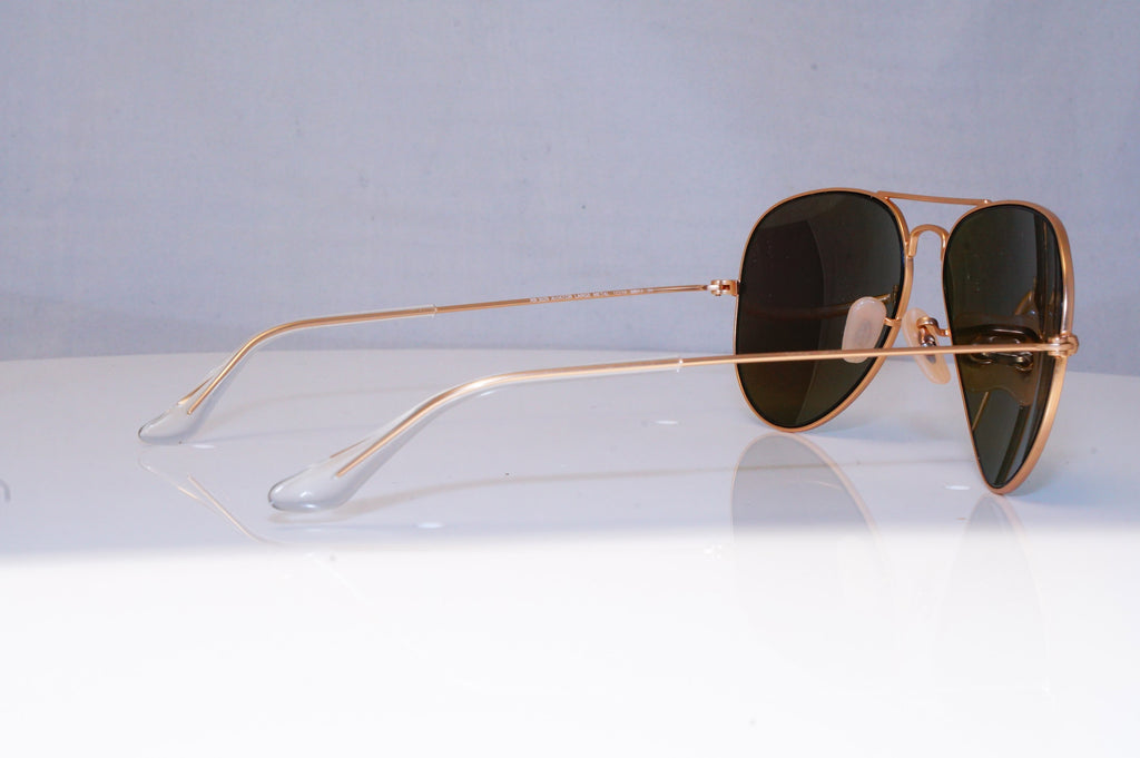 RAY-BAN Mens Mirror Designer Sunglasses Gold Aviator GREEN RB 3025 112/19 18367