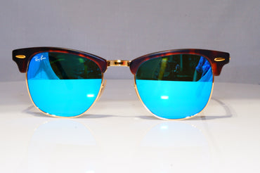 RAY-BAN Mens Mirror Sunglasses Brown Clubmaster BLUE RB 3016 1145/17 21161