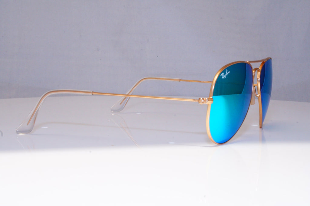 RAY-BAN Mens Mirror Designer Sunglasses Gold Aviator RB 3025 112/19 18384