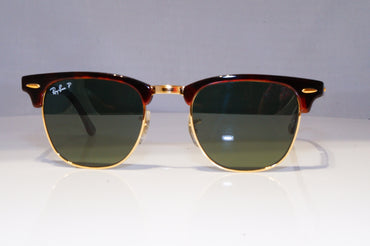 RAY-BAN Mens Womens Polarized Sunglasses Brown Clubmaster RB 3016 990/28 21159