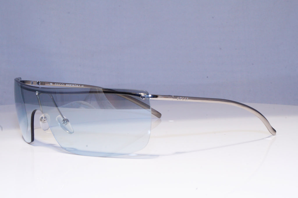 GUCCI Mens Vintage 1990 Designer Sunglasses Silver Shield GG 1719 6LBIY 19873