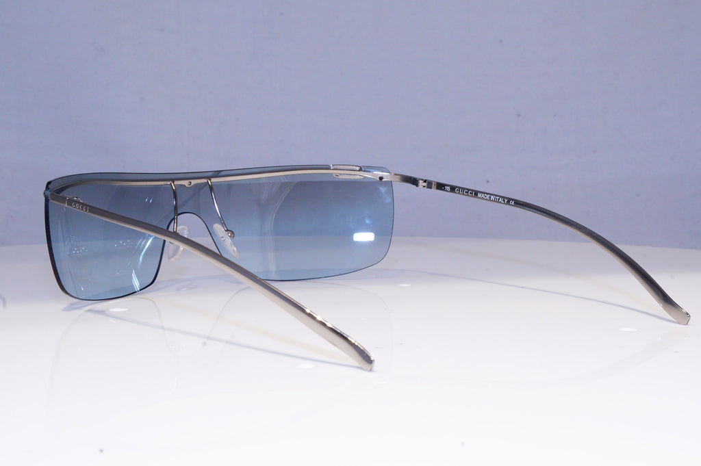 GUCCI Mens Vintage 1990 Designer Sunglasses Silver Shield GG 1719 6LBIY 19873