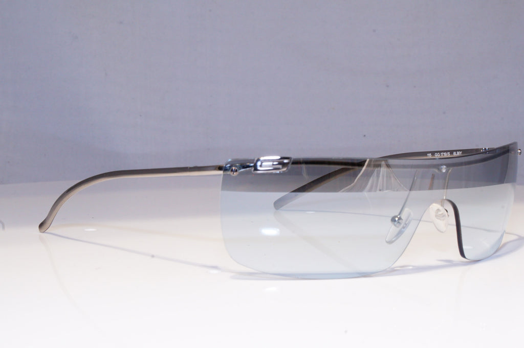 GUCCI Mens Vintage 1990 Designer Sunglasses Silver Shield GG 1719 6LBIY 19873