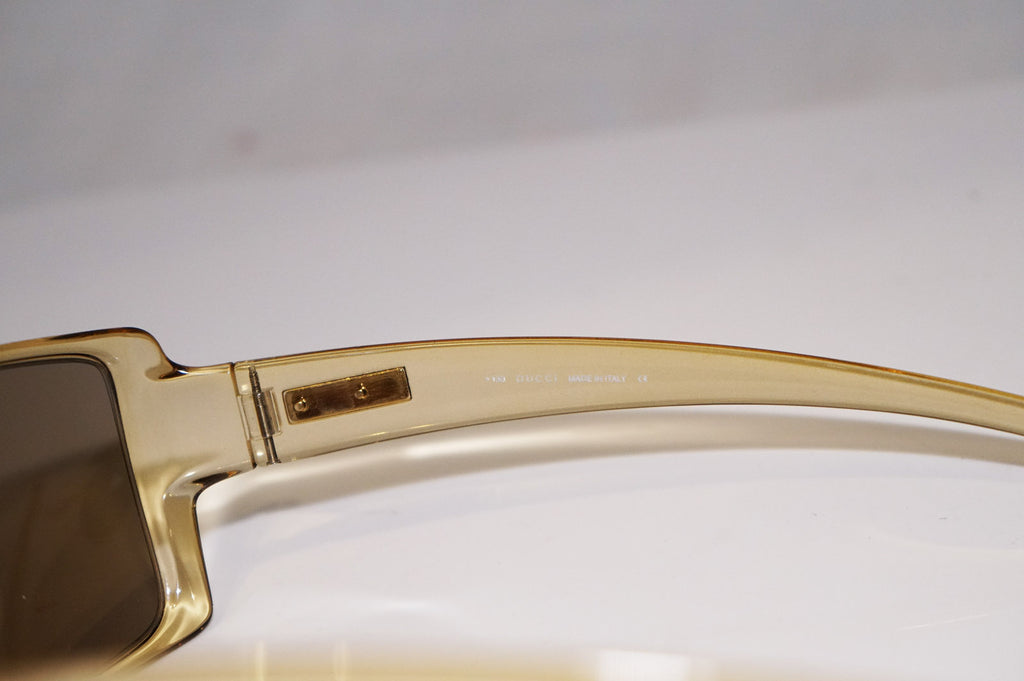 GUCCI Vintage Mens Designer Sunglasses Brown Square GG 1407 G75 16568