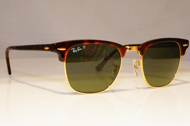 RAY-BAN Mens Womens Polarized Sunglasses Brown Clubmaster RB 3016 990/58 21158