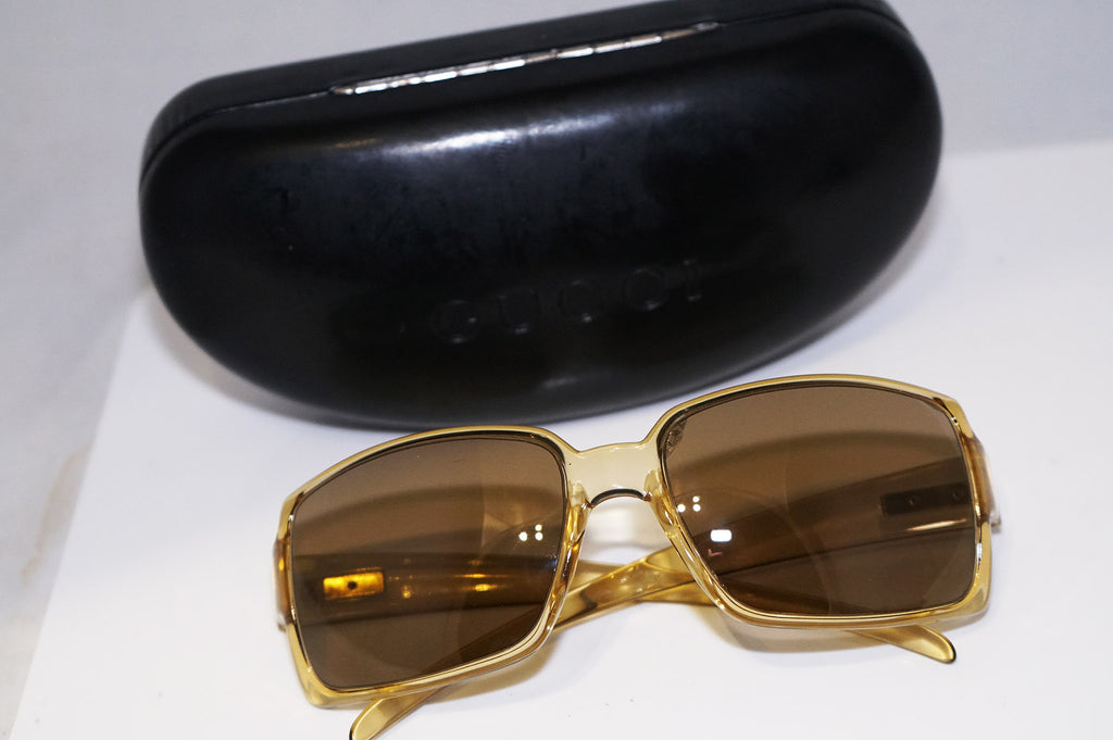GUCCI Vintage Mens Designer Sunglasses Brown Square GG 1407 G75 16568