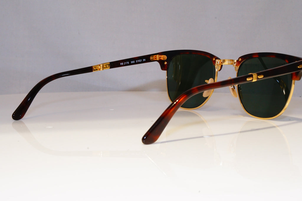 RAY-BAN Mens Womens Sunglasses Brown Clubmaster FODLING RB 2176 990 21156