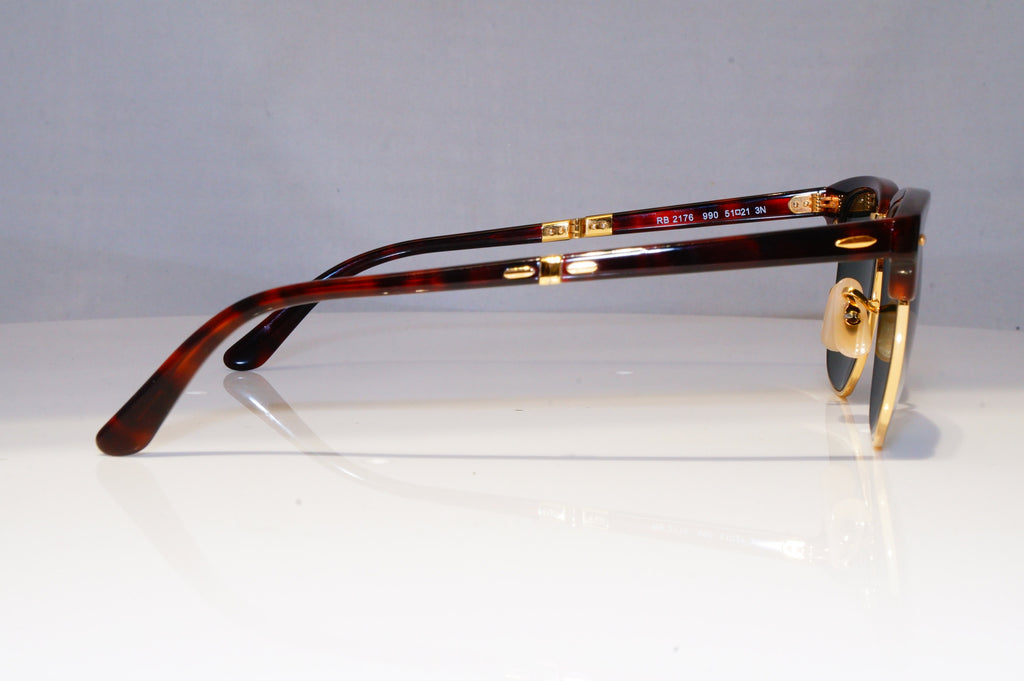 RAY-BAN Mens Womens Sunglasses Brown Clubmaster FODLING RB 2176 990 21156