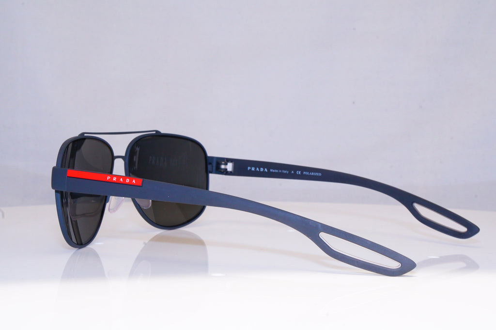 PRADA Mens Polarized Designer Sunglasses Grey Aviator SPS 58Q TFZ-5W1 18003