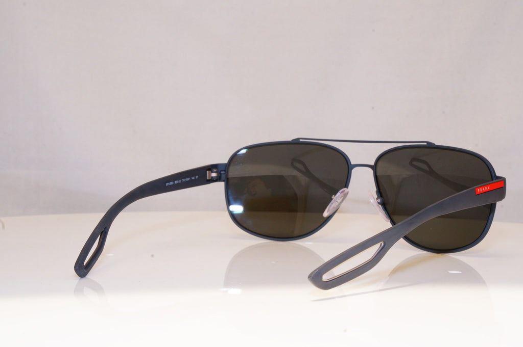 PRADA Mens Polarized Designer Sunglasses Grey Aviator SPS 58Q TFZ-5W1 18003