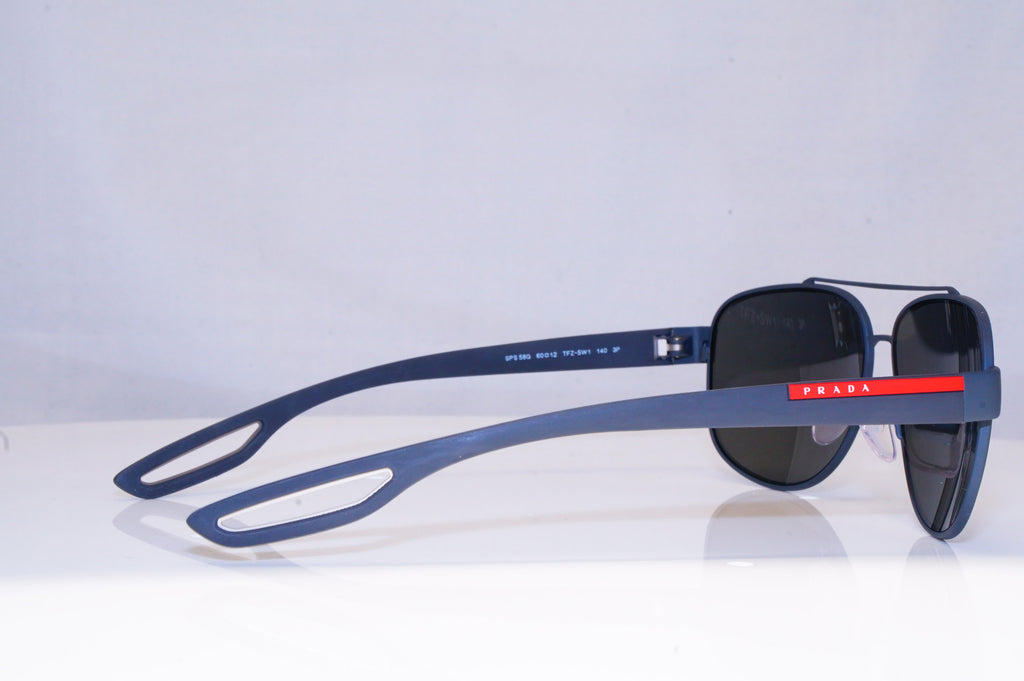 PRADA Mens Polarized Designer Sunglasses Grey Aviator SPS 58Q TFZ-5W1 18003