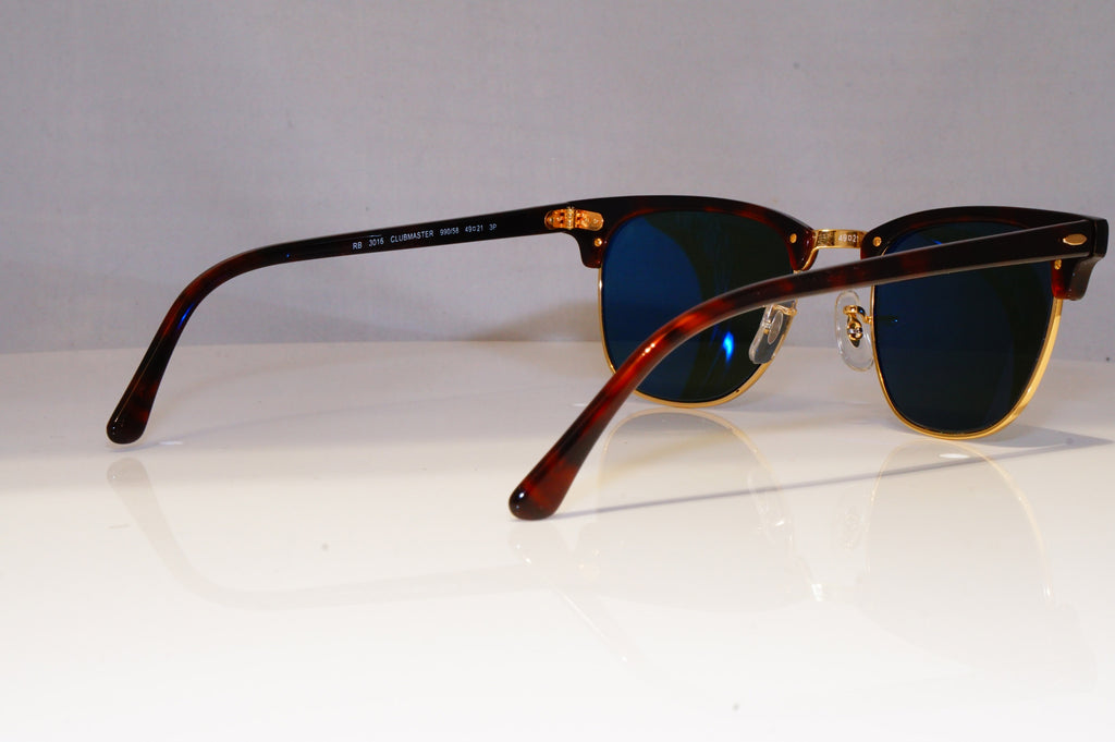 RAY-BAN Mens Polarized Designer Sunglasses Brown Clubmaster RB 3016 990/58 21182