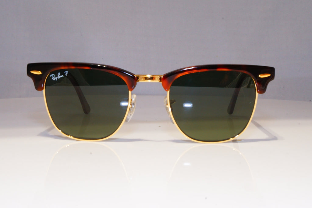 RAY-BAN Mens Polarized Designer Sunglasses Brown Clubmaster RB 3016 990/58 21182