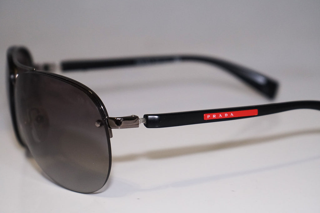PRADA Mens Designer Sunglasses Black Aviator SPS 56M 5AV-3M1 15063