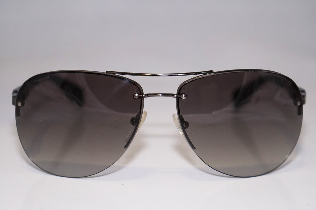 PRADA Mens Designer Sunglasses Black Aviator SPS 56M 5AV-3M1 15063