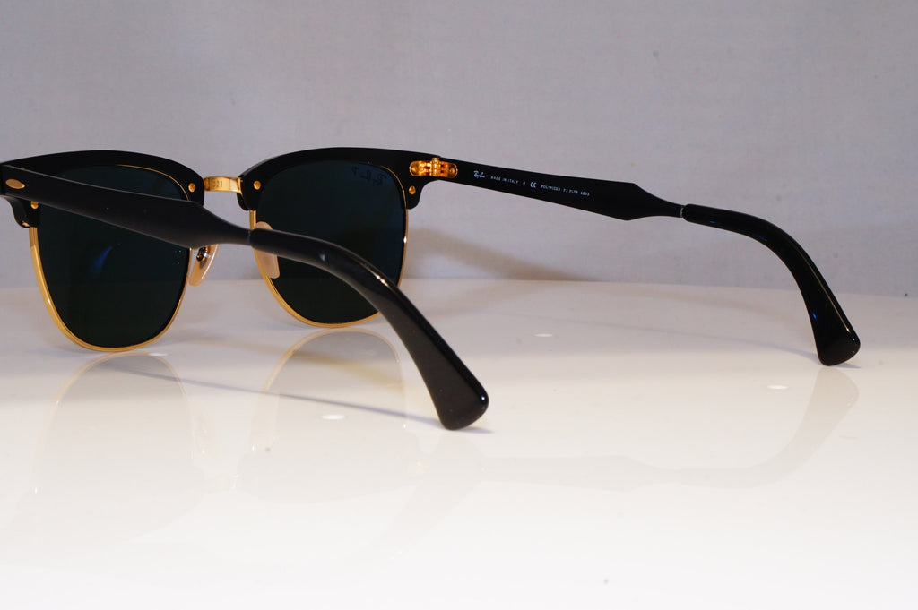 RAY-BAN Mens Polarized Designer Sunglasses Black Clubmaster RB 3507 136/N5 21178