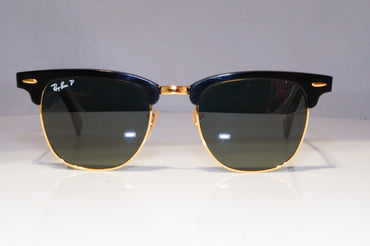 RAY-BAN Mens Polarized Designer Sunglasses Black Clubmaster RB 3507 136/N5 21178