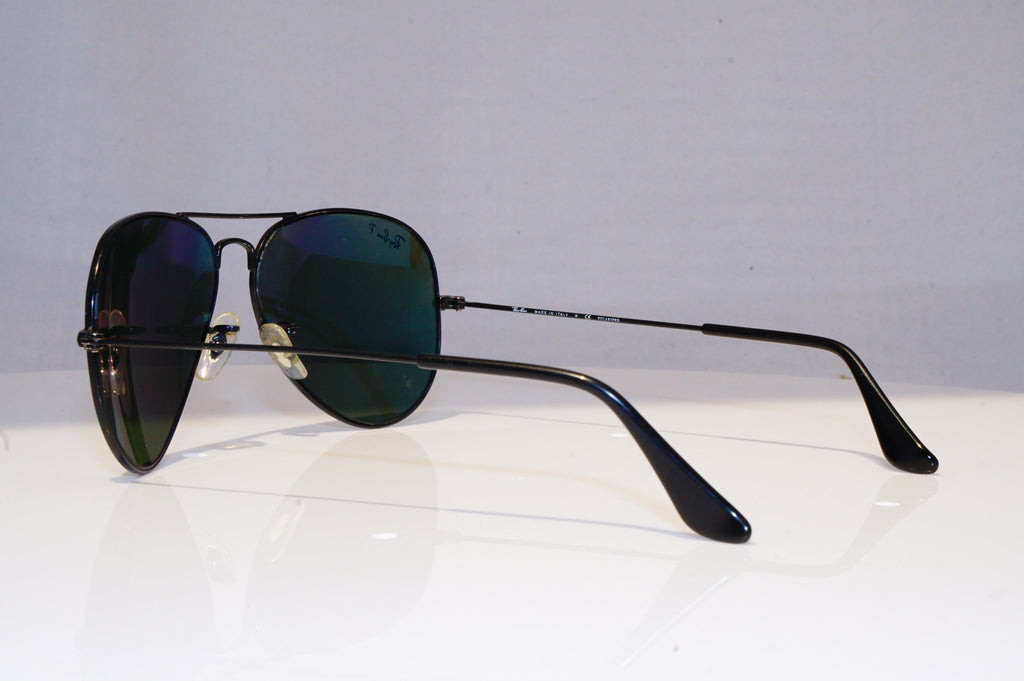 RAY-BAN Mens Polarized Designer Sunglasses Black Aviator RB 3025 W 3301 18215