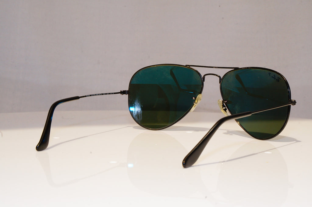 RAY-BAN Mens Polarized Designer Sunglasses Black Aviator RB 3025 W 3301 18215